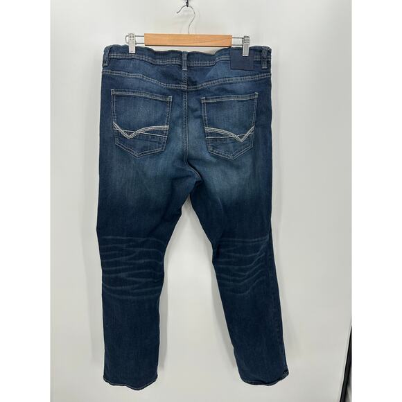 Buckle Reclaim Denim Jeans Men 38L x33 Relaxed Dark Wash Cotton Stretch - Picture 2 of 9